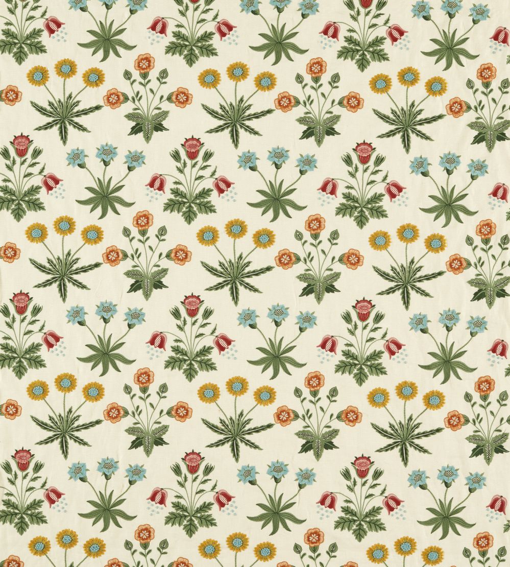 Daisy Embroidery Fabric by Morris & Co Cream/Multi