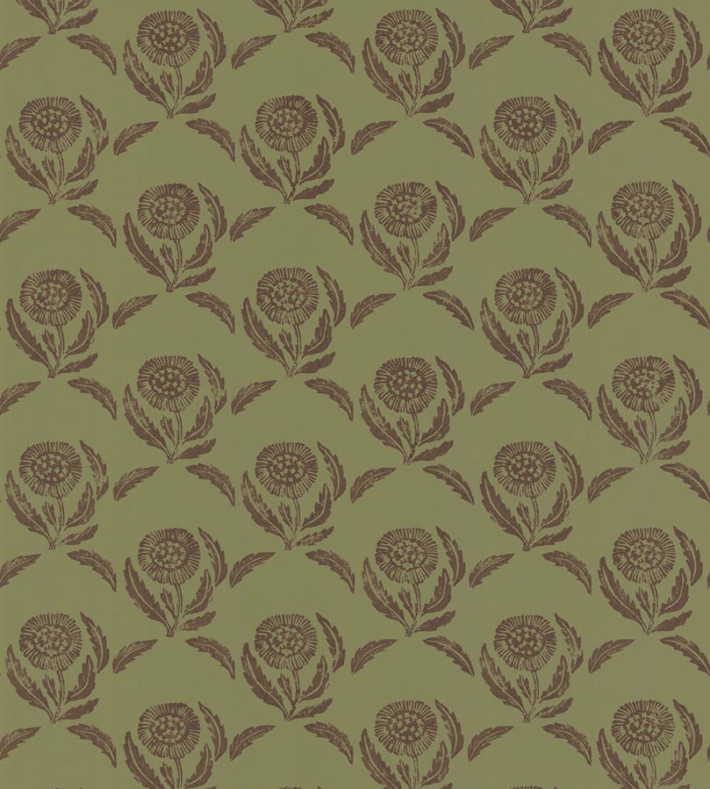 Daisy Wallpaper by Langelid Von Bromssen Arbour Green