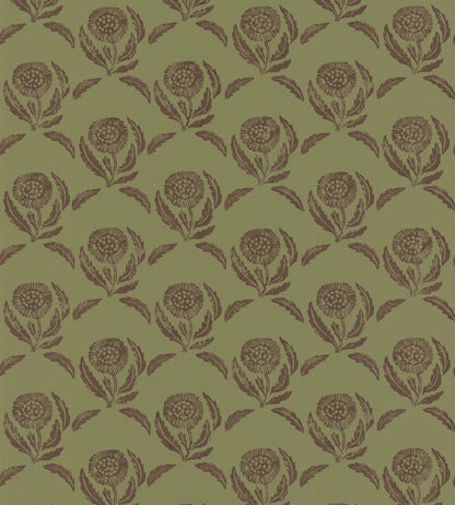 Daisy Wallpaper by Langelid Von Bromssen Arbour Green