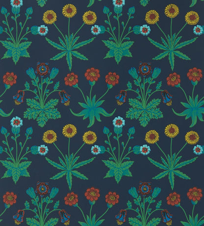 Daisy Wallpaper by Morris & Co Midnight