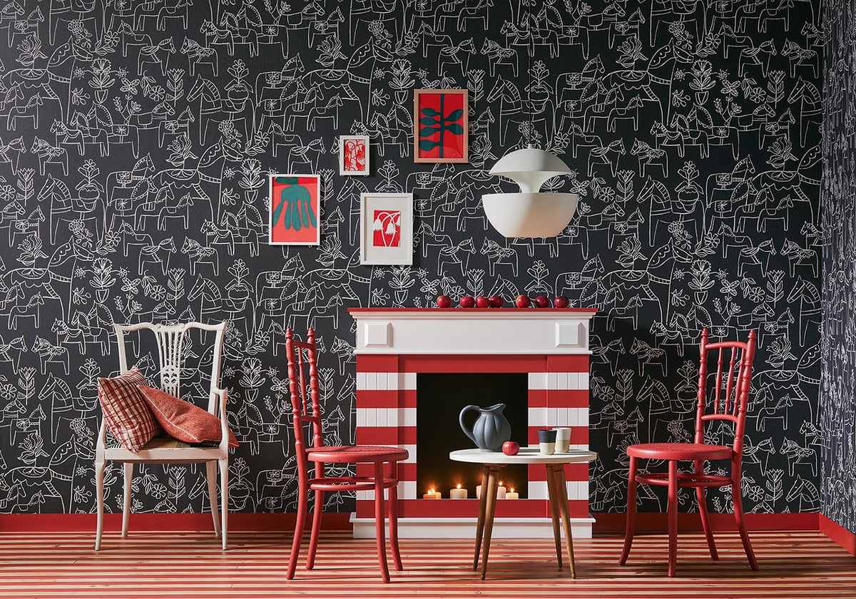 Dalecarlie Wallpaper by Pierre Frey shown in a room setting (view 1)