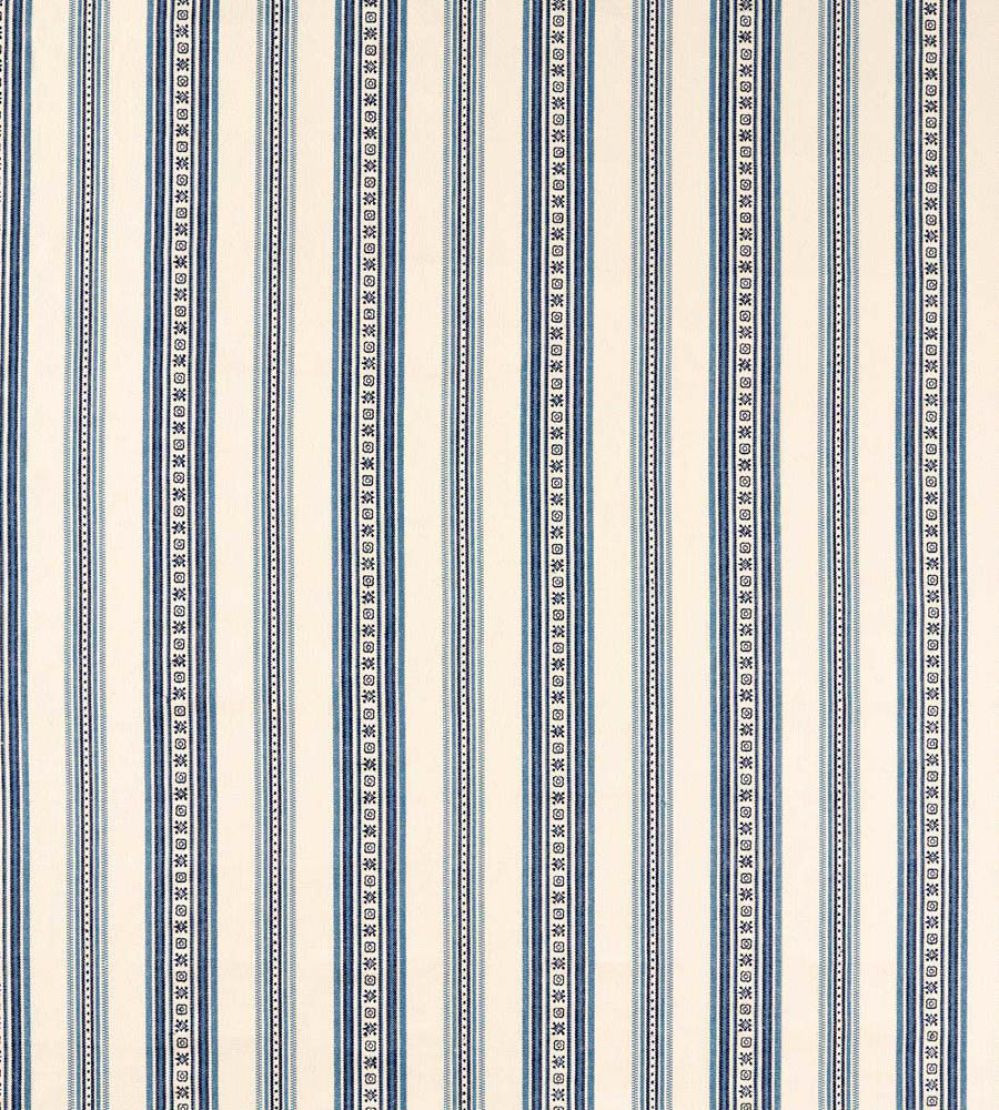 Dallington Stripe Fabric by Morris & Co Indigo