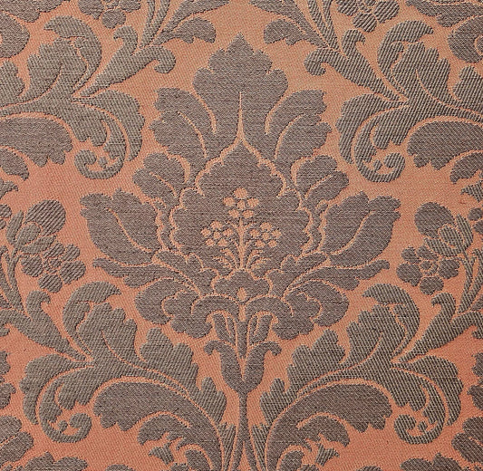 Damask Orlando Fabric by Marvic Textiles in Coral