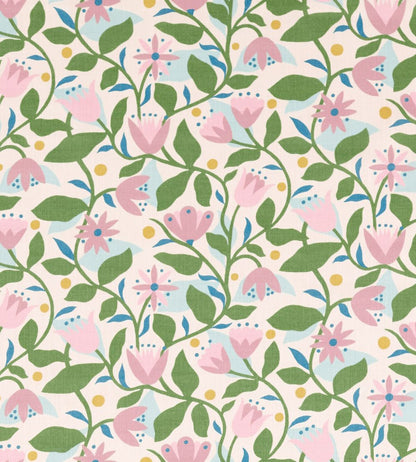 Dancing Daisies Print Fabric by Scion Lilac