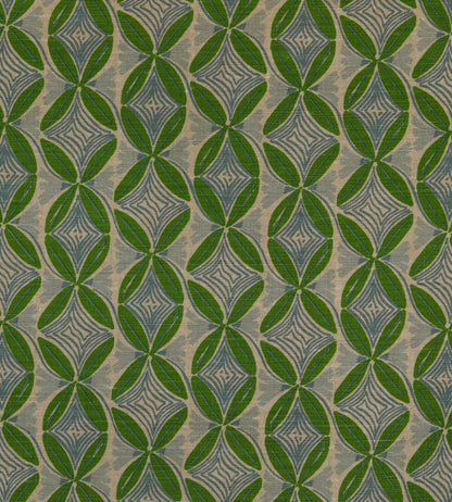 Dancing Vines Fabric by Christopher Farr Cloth Green