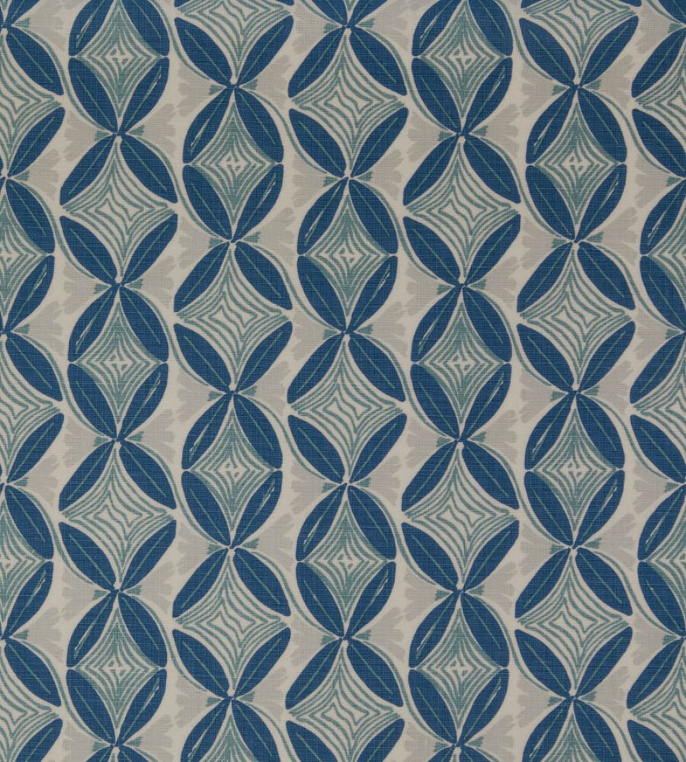 Dancing Vines Fabric by Christopher Farr Cloth Royal Blue