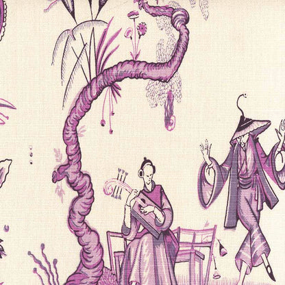 Danse Chinois Purple Lilac Lavender fabric by Quadrille
