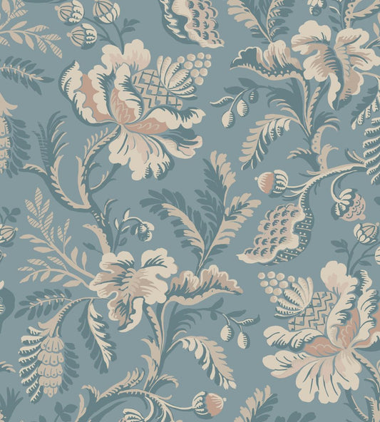 Daphne Wallpaper by Sandberg Misty Blue