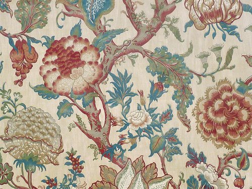 Darwen Fabric by Titley & Marr in Berry and Sage