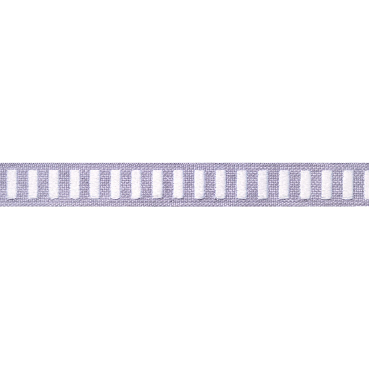 Dash Tape Trim by Thibaut in White on Lilac (E12123)