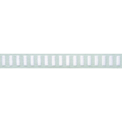 Dash Tape Trim by Thibaut in White on Mist (E12128)
