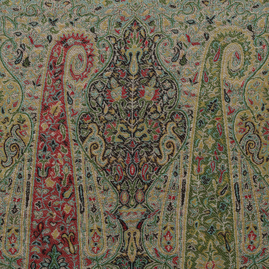 Antique Paisley Fabric by de Le Cuona in Blue