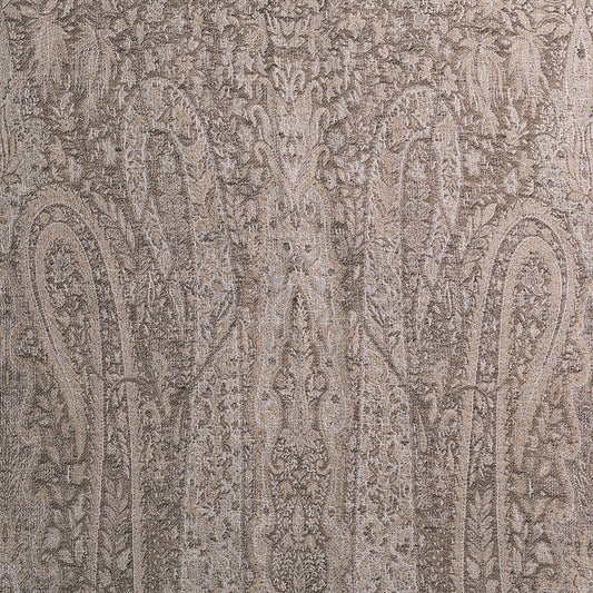 Heirloom Linen Paisley Fabric by de Le Cuona in Clove