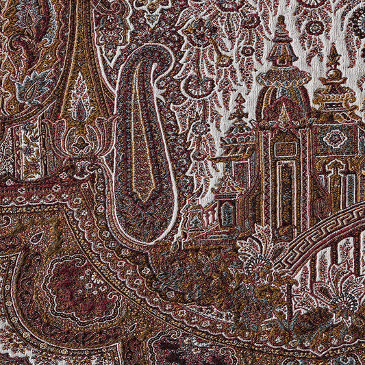 Victoria Fabric by de Le Cuona in Garnet