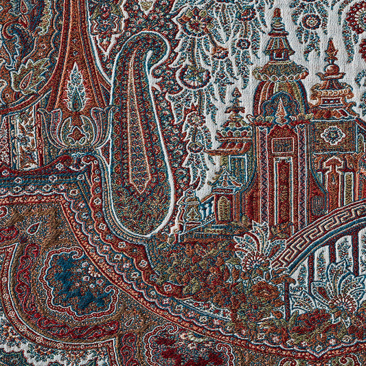 Victoria Fabric by de Le Cuona in Ruby
