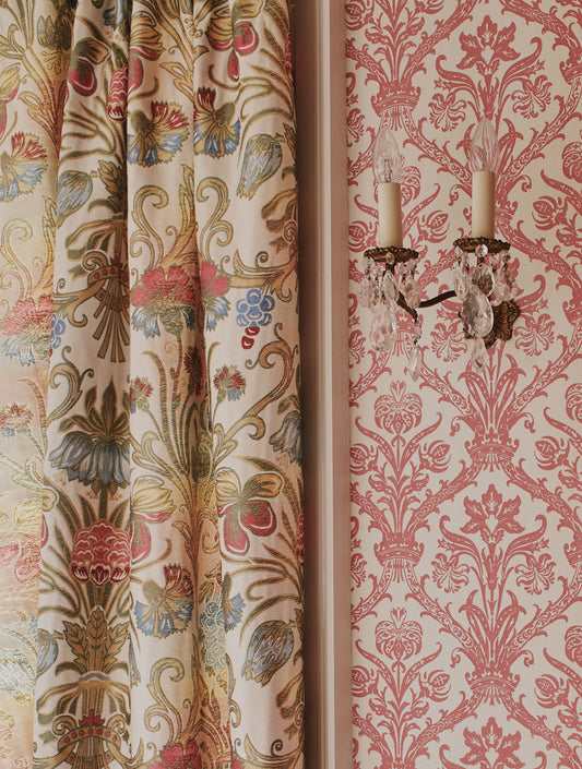 Dearle Wallpaper by Watts 1874 in Countess Pink