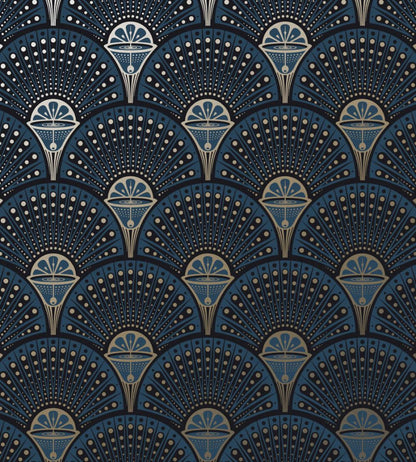 Deco Martini Wallpaper by Divine Savages Midnight Gold
