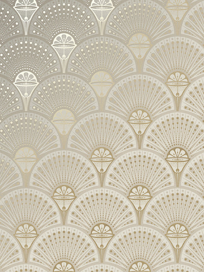Deco Martini Wallpaper by Divine Savages in Gatsby Gold, pattern swatch