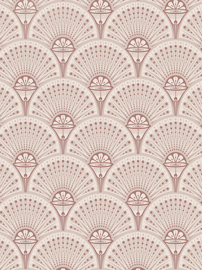 Deco Martini Wallpaper by Divine Savages in Rose Gold, pattern swatch