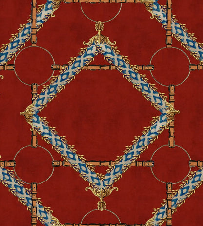 Decorative Harness Wallpaper by MINDTHEGAP Burgundy