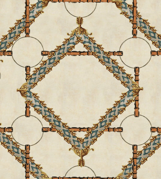 Decorative Harness Wallpaper by MINDTHEGAP Taupe