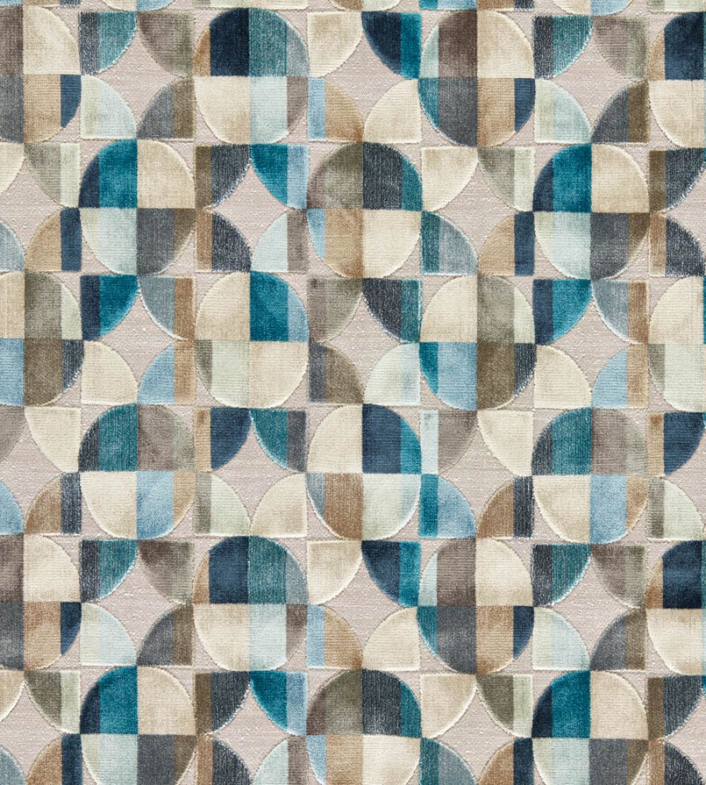 Delaunay Fabric by Clarke & Clarke Denim