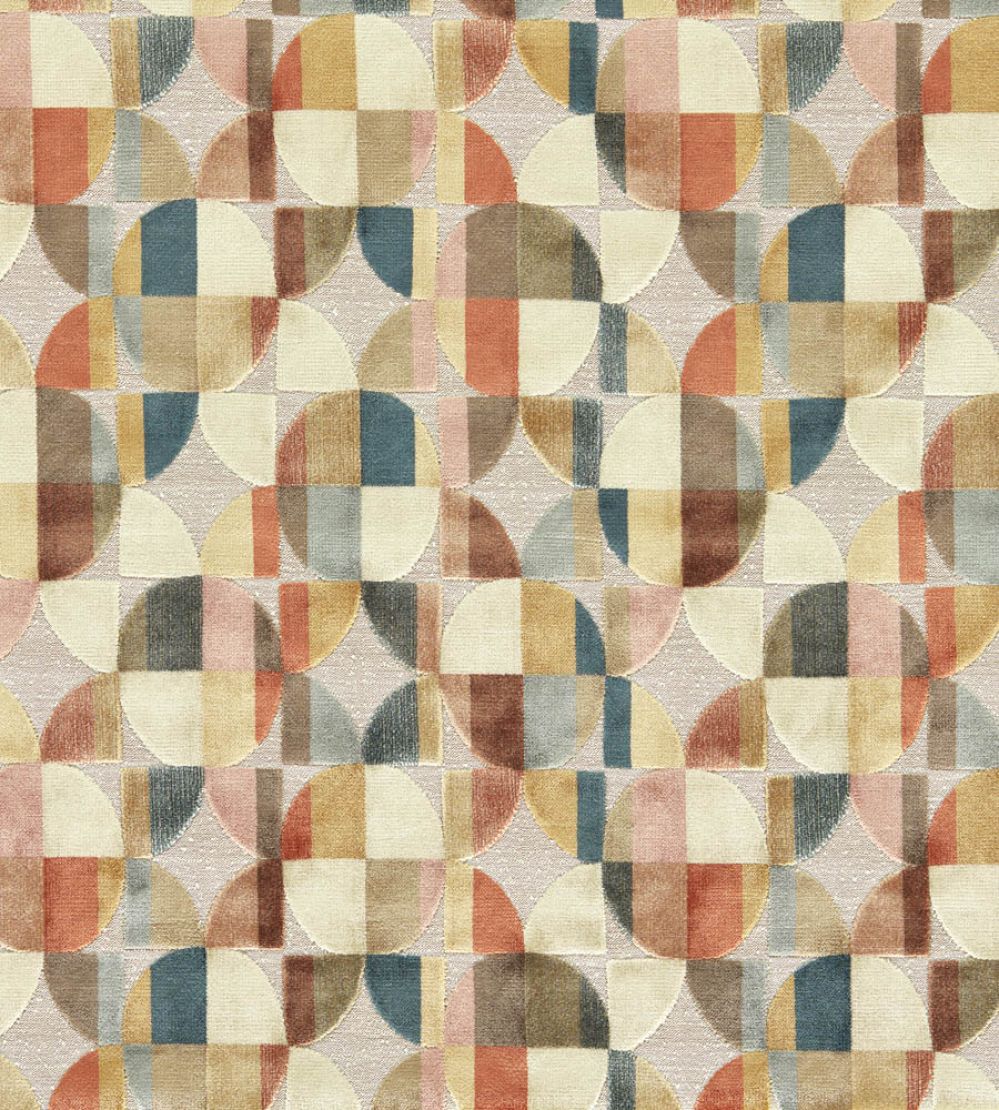 Delaunay Fabric by Clarke & Clarke Multi