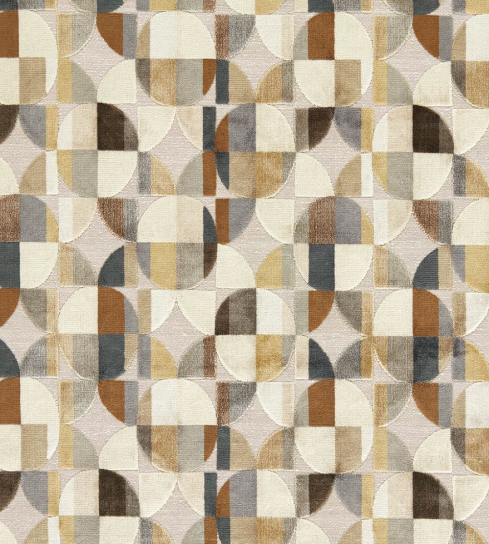 Delaunay Fabric by Clarke & Clarke Natural