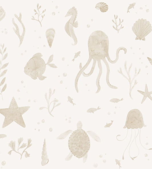 Della Wallpaper by Sandberg Beige