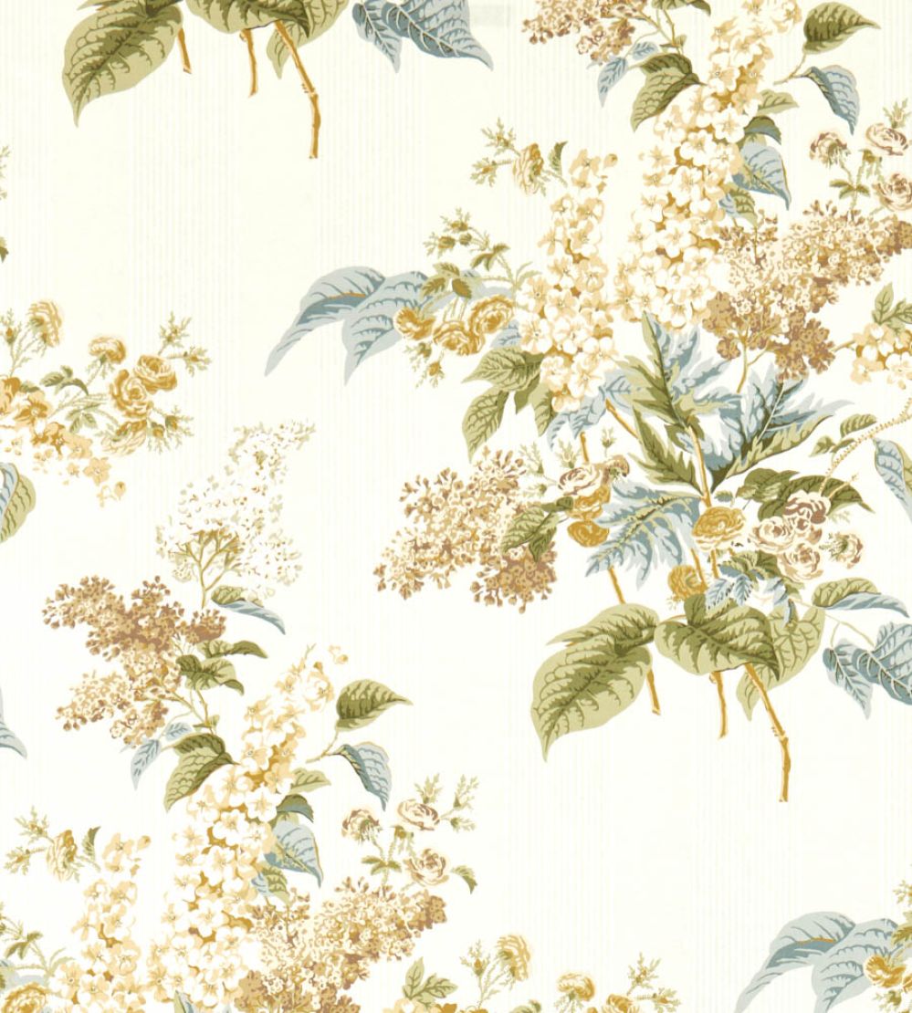 Delphinium & Lilac Fabric by Sanderson Meadow Moss