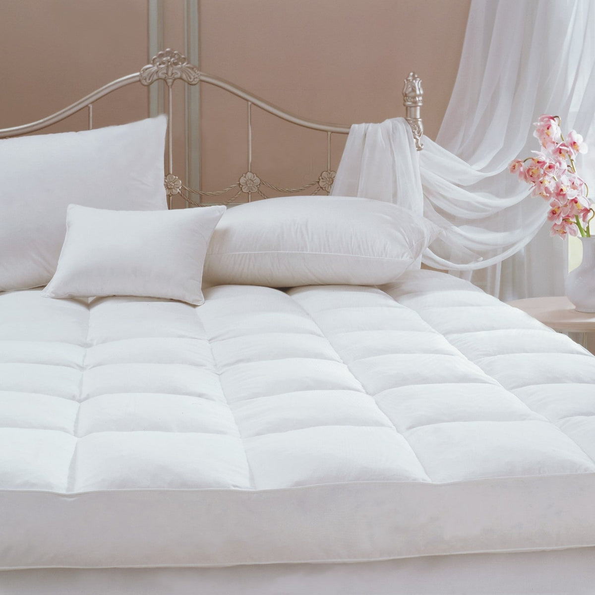 Deluxe Goose Down Featherbed by Downright, styled view