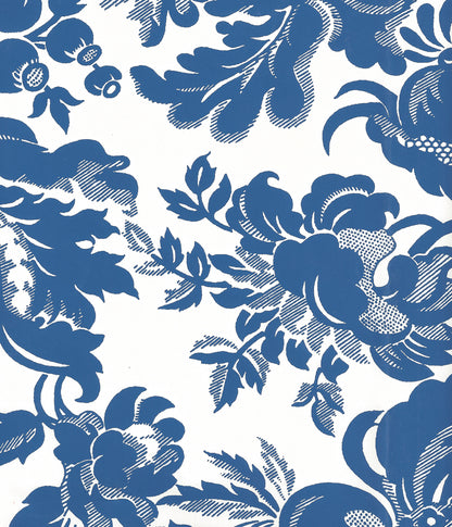 Des Gardes New Navy on Off White wallpaper by Quadrille