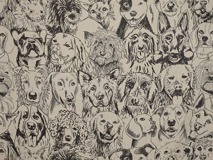Designer Dogs Fabric by Pierre Frey in Fusain (F3552001)