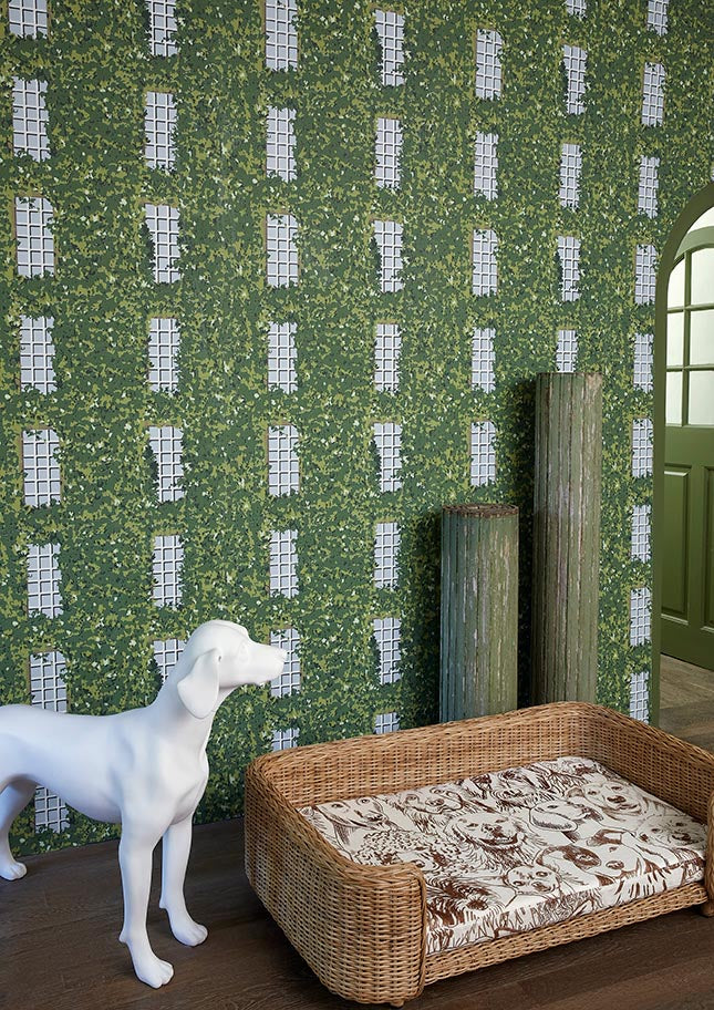 Designer Dogs Fabric by Pierre Frey shown in a room setting (view 2)
