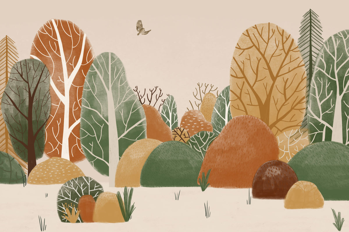 Dewfall Brown mural by Hovia
