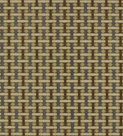 Diamond check Fabric by Zoffany Old Gold
