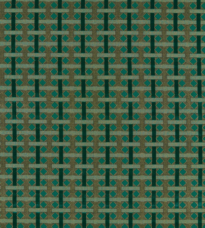 Diamond check Fabric by Zoffany Poison
