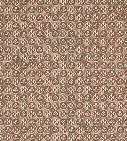 Diamonds & Flowers Wallpaper by Zoffany Bordeaux