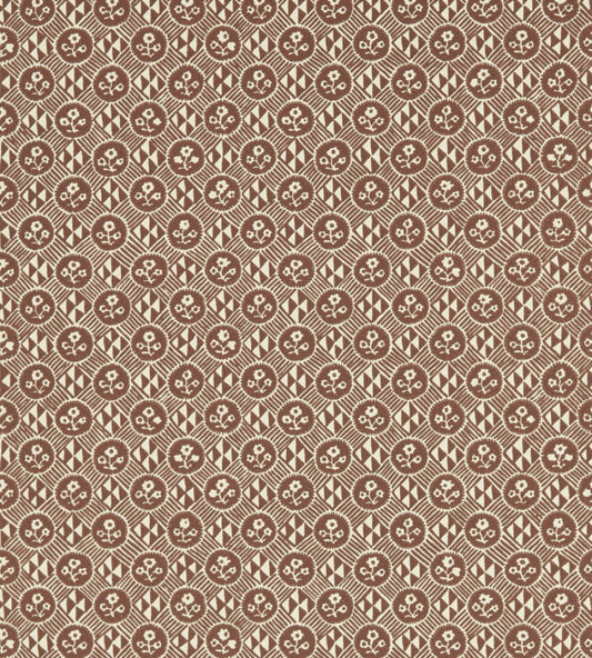 Diamonds & Flowers Wallpaper by Zoffany Bordeaux