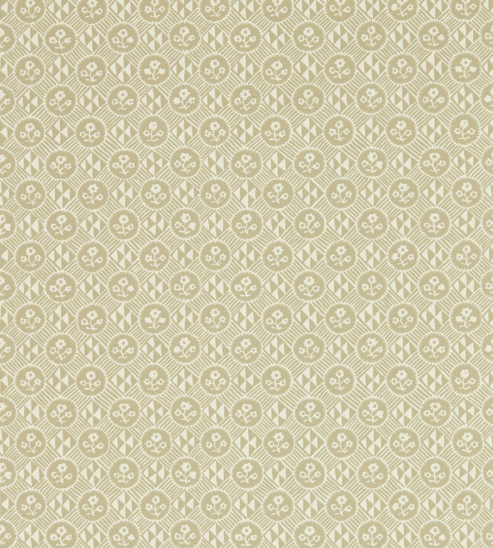 Diamonds & Flowers Wallpaper by Zoffany Linen