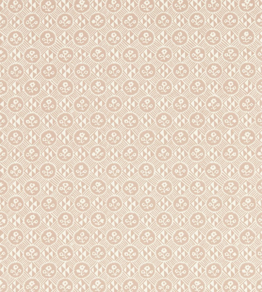 Diamonds & Flowers Wallpaper by Zoffany Tuscan Pink