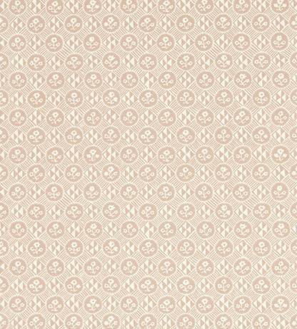 Diamonds & Flowers Wallpaper by Zoffany Tuscan Pink