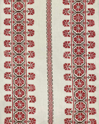 Dianthe Fabric by Fleurons d'Hélène in Scarlet