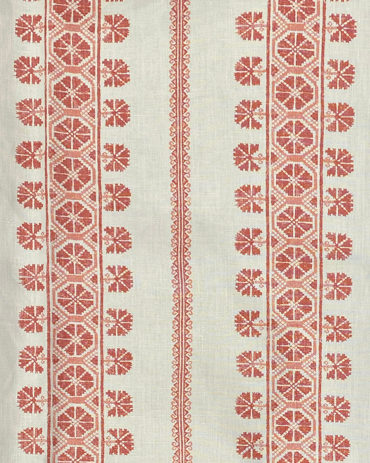 Dianthe Fabric by Fleurons d'Hélène in Watermelon