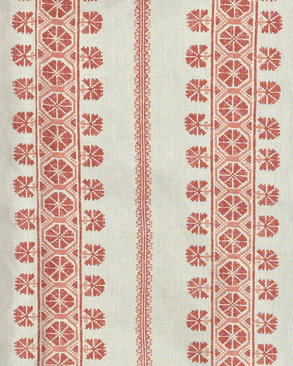 Dianthe Fabric by Fleurons d'Hélène in Watermelon