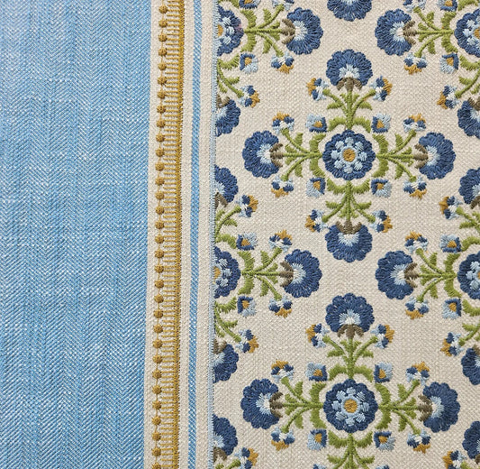 Dianthus Fabric by Marvic Textiles in Sky