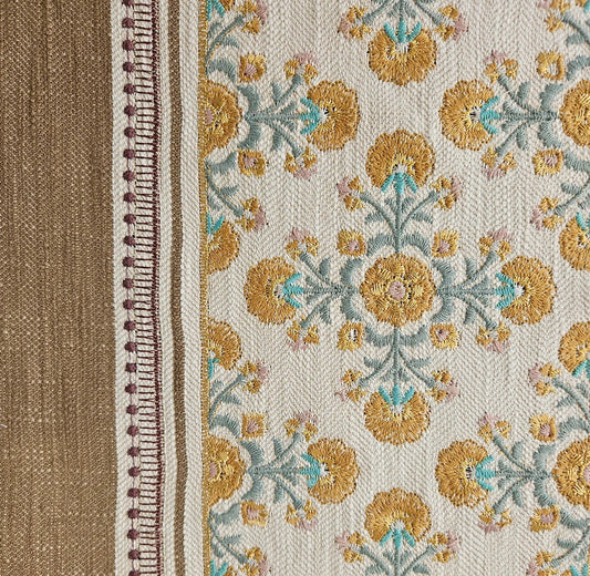Dianthus Fabric by Marvic Textiles in Ochre