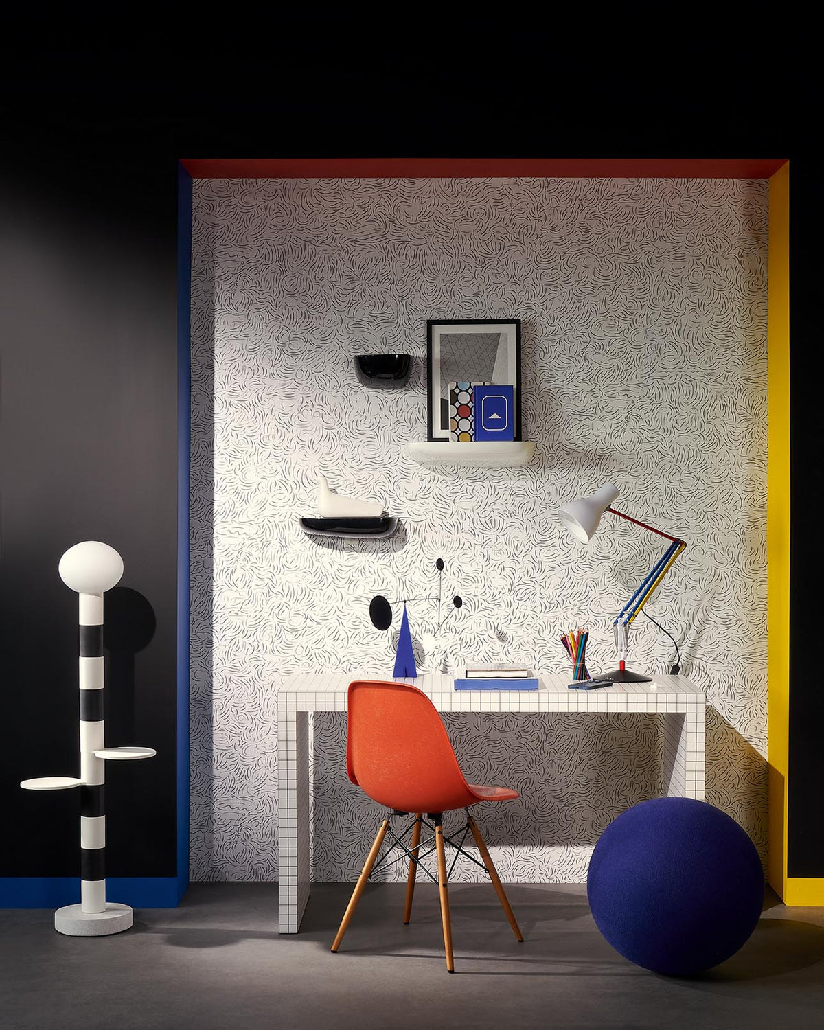 Diorama Wallpaper by Pierre Frey shown in a room setting (view 2)