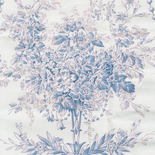 Diva Poplin Bleu fabric by Charles Burger