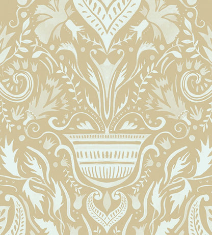 Domas Wallpaper by Tres Tintas Beige / Light blue